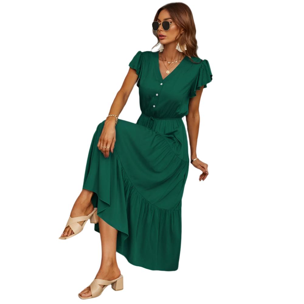 Manuela Plain Midi Dress
