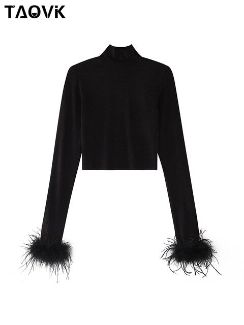 Women's Black Turtleneck