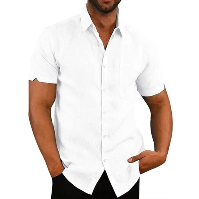 Mens Short Sleeve Button Down Shirt