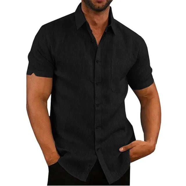 Mens Short Sleeve Button Down Shirt