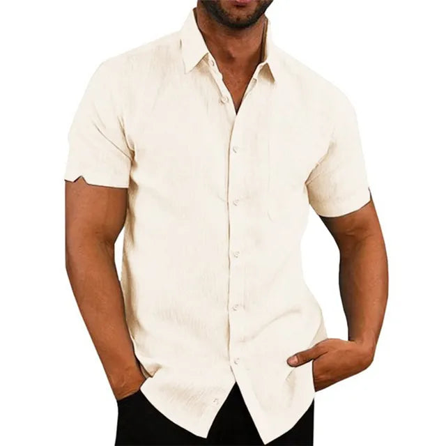 Mens Short Sleeve Button Down Shirt